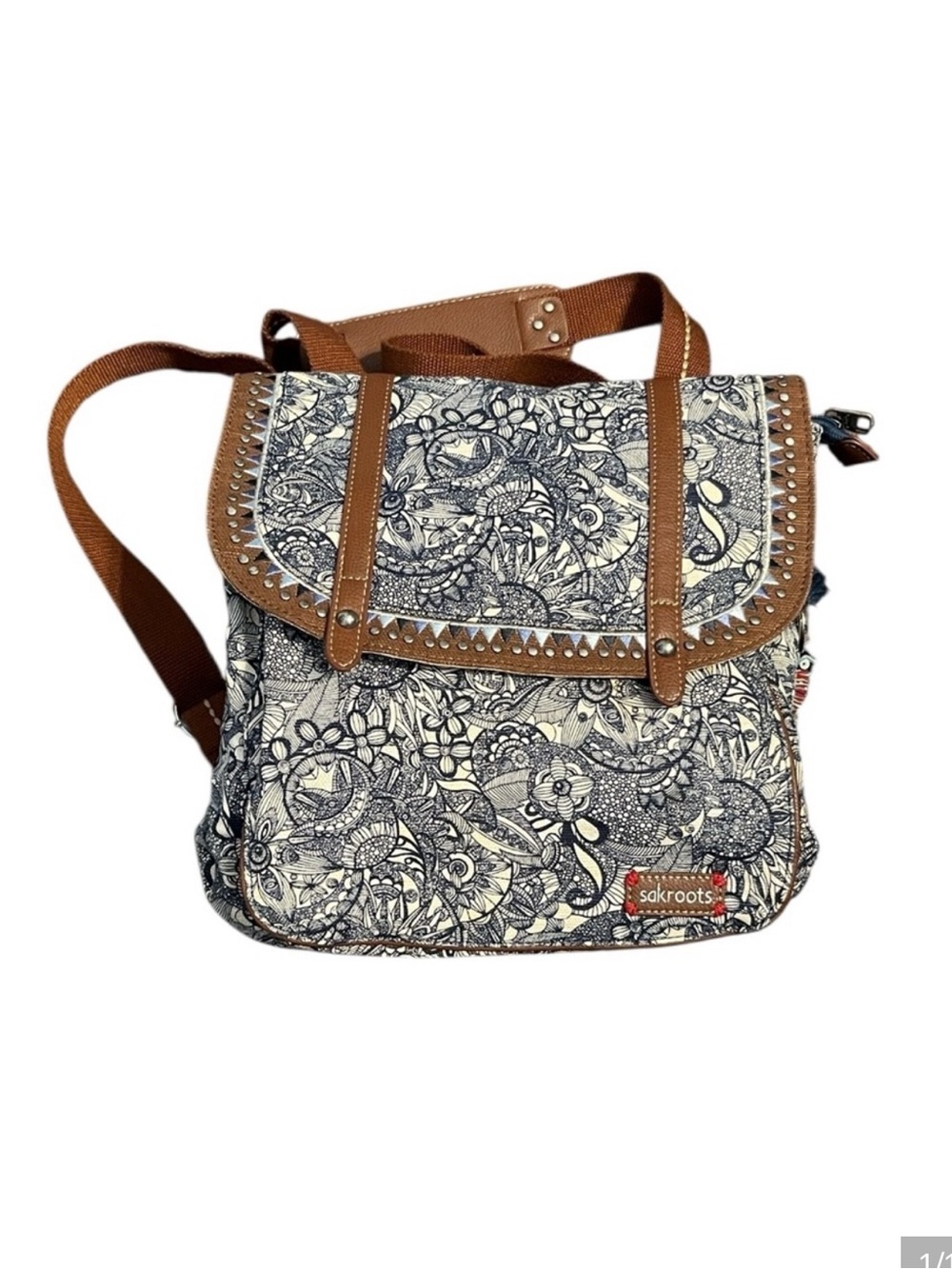 Sakroots Artist Circle Navy Spirit Desert Floral Backpack Satchel
Shoulder Bag
